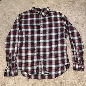 Apt. 9 women’s Burgundy and White flannel shirt